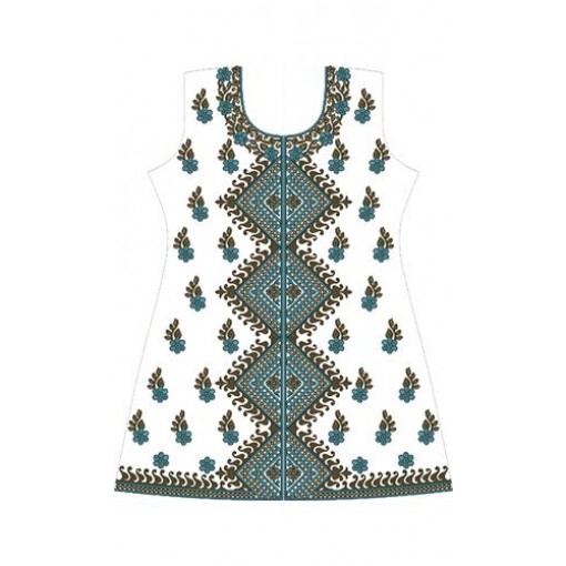 Velvet Fringe Kimono Embroidery Design 12432