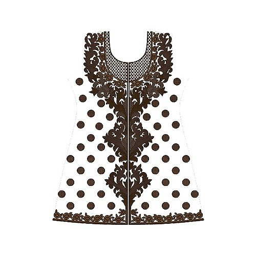 Abaya Dress Embroidery Design 12435