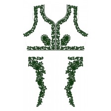 Maxi kaftan Dress Embroidery Design 12438