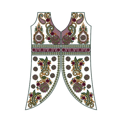 Moroccan Kaftan Embroidery Design 12443