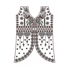 Short Kaftan Dress Embroidery Design 12444