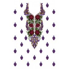 Dress Embroidery Design 13640