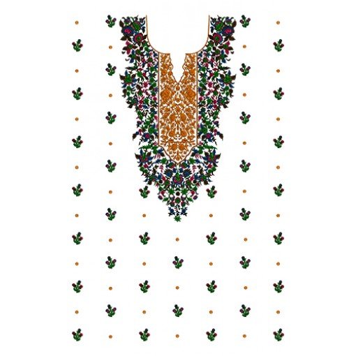 Dress Embroidery Design 13642