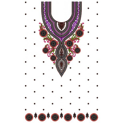 Dress Embroidery Design 13646