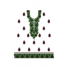Beautiful Full Dress Machine Embroidery Design 14452