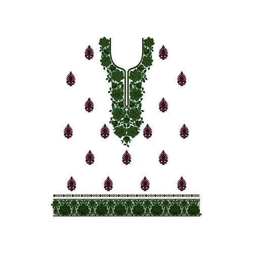 Beautiful Full Dress Machine Embroidery Design 14452