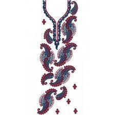 Latest Pakistani Dress Embroidery Design 15476