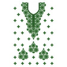 Cute Look Pakistani Party Dress Embroidery Design 15617