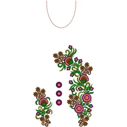 Stylish Women Dress Embroidery Design 15631