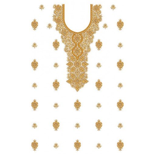 Beautiful Dress Embroidery Design 15824