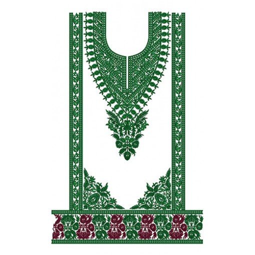 Latest Winter Dress Embroidery Design 15842