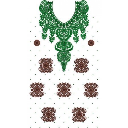 Fashionable Punjabi Salwar Kameez Embroidery Design 15843
