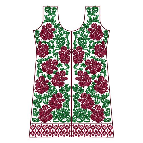 Indian Wear Dress Embroidery Design 16362