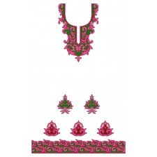 Short Sleeve Embroidery Shift Dress Design