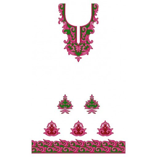 Short Sleeve Embroidery Shift Dress Design
