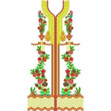 Floral Work Indowestern Suit Embroidery Design