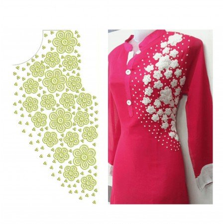 Amazing Pakistani Dress Embroidery Design
