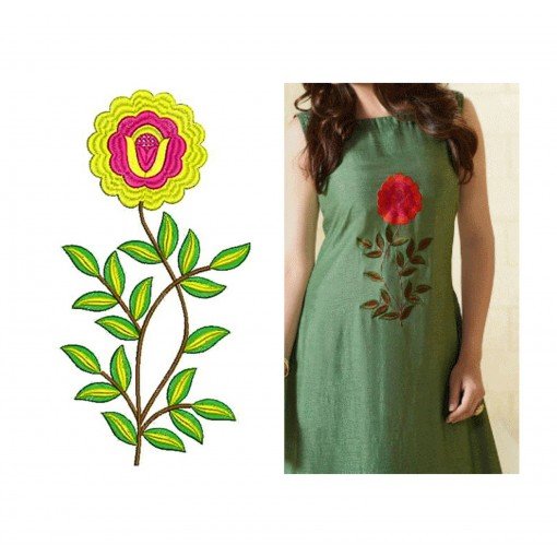 Velvet Kimono Embroidery Dress Design