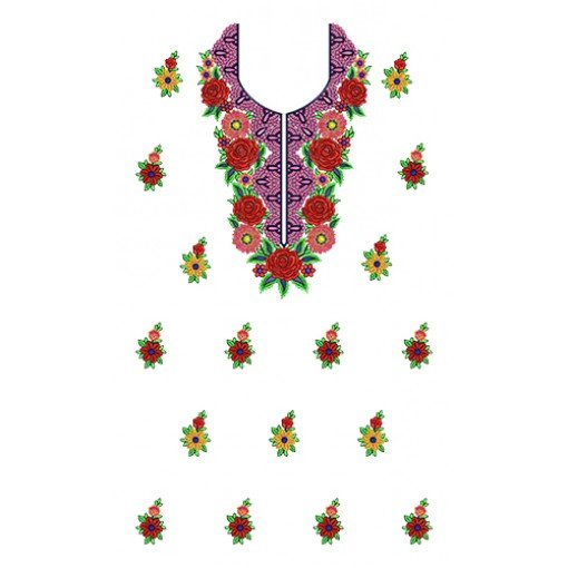 Innovative Ball Gown Dress Embroidery Design
