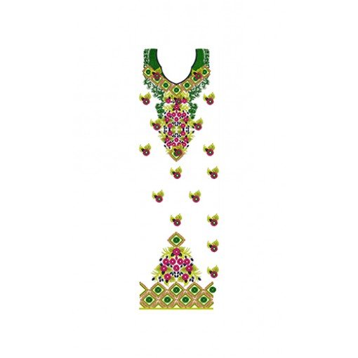 Medieval Dress embroidery Design