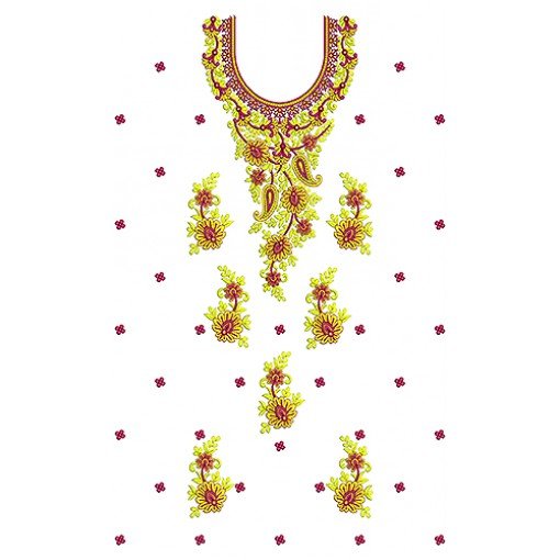 Dress Embroidery Design 19397