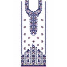 Off White Floral Embroidery Design 20023