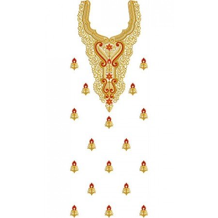 Dress Embroidery Design 20518