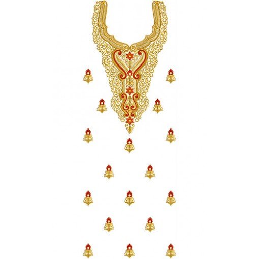 Dress Embroidery Design 20518
