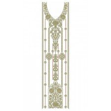 Panel Embroidery Dress Design 22743