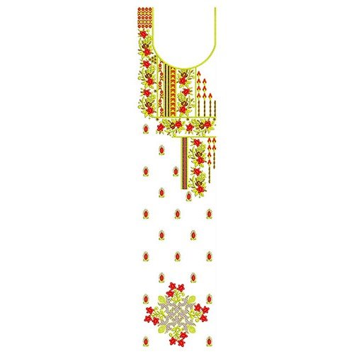 Glass & Embroidery Design Un-Stitched 22942