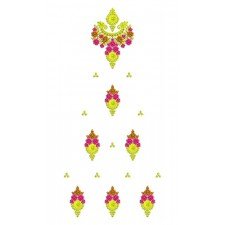 Ladies Blue Polished Embroidery Design 22943