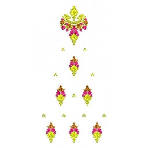 Ladies Blue Polished Embroidery Design 22943