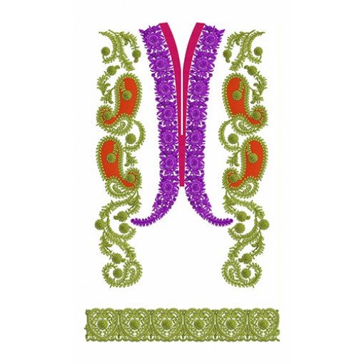Dress Single Embroidery Design 500429