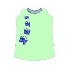 Latest Butterfly Machine Embroidery Dress Design 23122