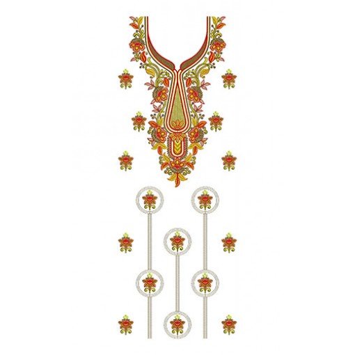 Best Multani Dress Embroidery Design 23199