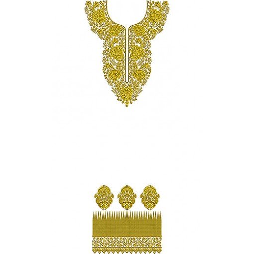 Ameerah Sapphire Designer Neck Yoke Gala Design