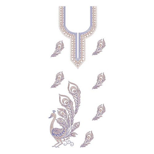 Chain Stitch Peacock Dress Design 23281