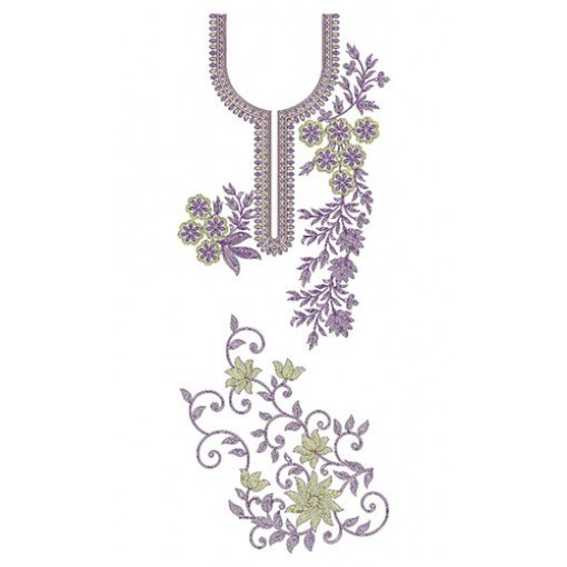 Mexican Chain Stitch Dress Embroidery Design 23283
