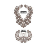 Macedonian Sleeve And Neck Cording Embroidery Design 25953