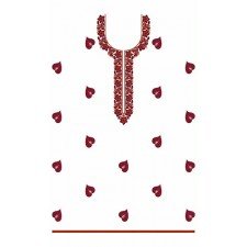 Ace Heart Leaf Embroidery Design In Dress 23662