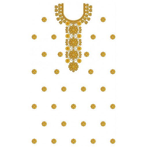 Little Round Shape Flower Design In Dress 23800