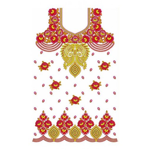 Royal Class Clothing Style Outfit Embroidery Design