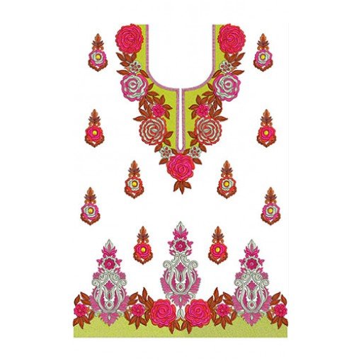 Designer Stylish Kurti Tunic Lawn Suit Embroidery Design