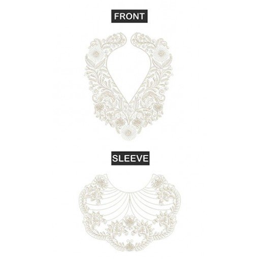 Macedonian Neck And Sleeve Cording Embroidery Design 24026