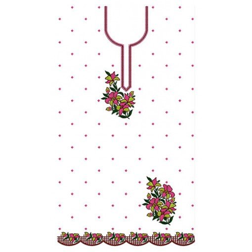 Outstanding Dress Embroidery Design 24108