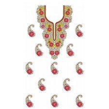 Kashmiri Stitch Style Neck Yoke Gala Design
