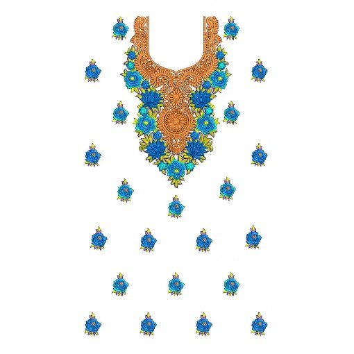 Fascinating Sweetheart Dress Embroidery Design 25221