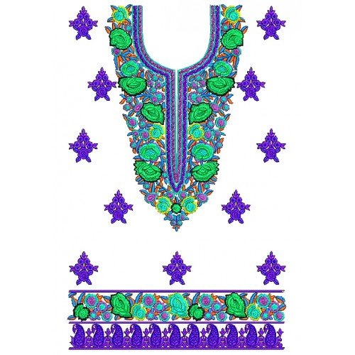 Bib Dresses Pattern Embroidery Design 25225