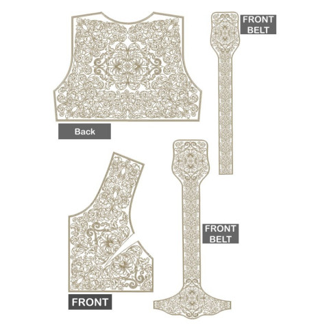 Macedonian Caftan Embroidery Design 25947