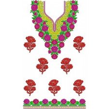 Bold Gold Paisley Tunic Embroidery Designs